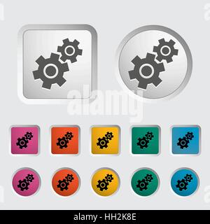 Gear icon. Vector illustration EPS. Stock Vector