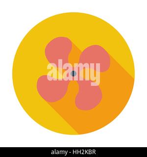 Fan. Single flat color icon. Vector illustration. Stock Vector
