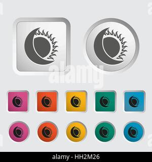 Solar eclipse single icon. Vector illustration. Stock Vector