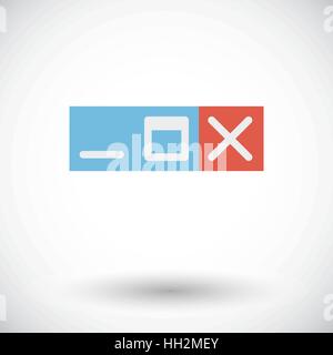 Web navigation button. Single flat icon on white background. Vector illustration. Stock Vector