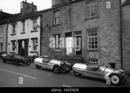 Pembleton 3 wheeled sports cars in Alston Stock Photo