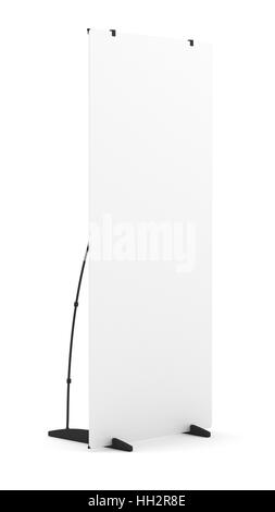 Blank Roll Up Banner Stand Stock Photo