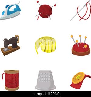Sew machine icons set. Isometric set of sew machine vector icons for ...