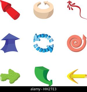 Cursor icons set, cartoon style Stock Vector