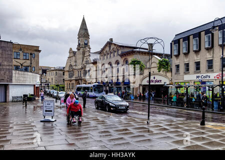 Market Street in Trowbridge, Wiltshire, United Kingdom. Stock Photo