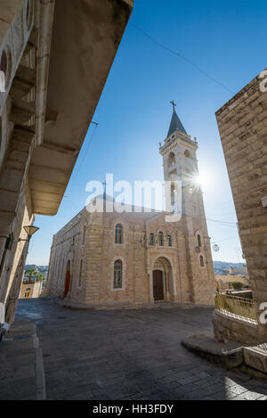 Exterior of the St. Nicholas Church, Beit Jala, Israel. Stock Photo