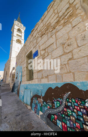 Exterior of the St. Nicholas Church, Beit Jala, Israel. Stock Photo