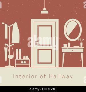 Hallway interior Stock Vector