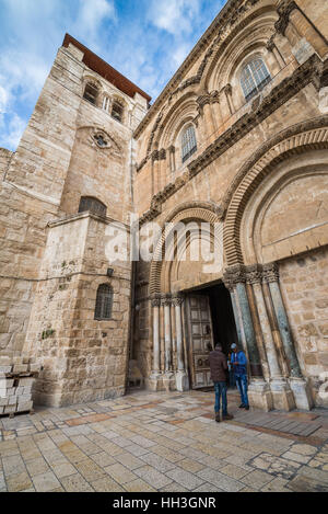 Church of the Holy Sepulchre in the Old City of Jerusalem, Israel Stock Photo