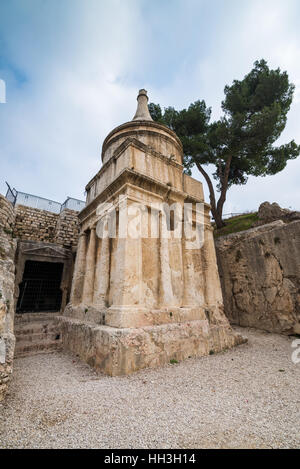 Absalom's tomb, Jerusalem, Israel Stock Photo