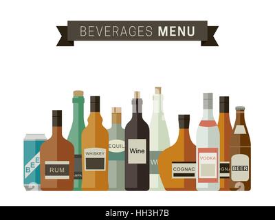 Alcoholic Beverages Stock Vector