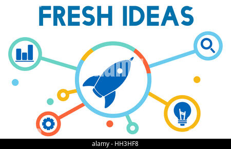 Ideas Fresh Brainstorming Creative Strategy Concept Stock Photo