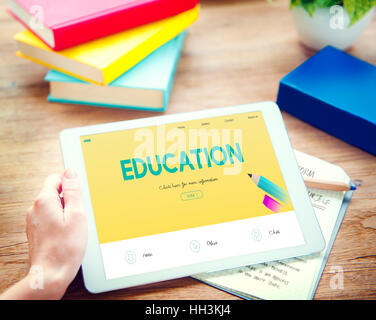 Education Informaion Interface Online Education Interface Concept Stock Photo - Alamy