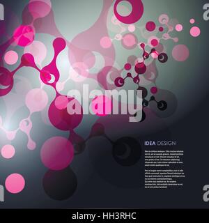 Vector molecules background Stock Vector