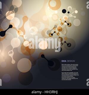 Vector molecules background Stock Vector