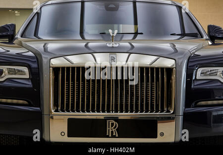 Rolls Royce Motor Cars engine grill, spirit of ecstasy Stock Photo