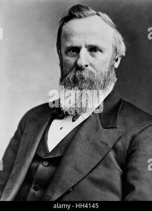 Rutherford Birchard Hayes (October 4, 1822 – January 17, 1893) was the 19th President of the United States (1877–81). Stock Photo