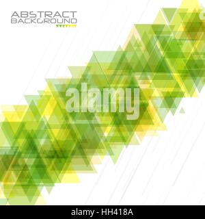 Abstract geometric background. Modern overlapping triangles. Unusual color shapes for your message. Business or tech presentation, app cover template Stock Vector
