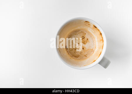 top view of empty coffee cup with clipping path Stock Photo