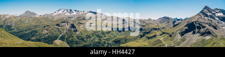 Panorama of austrian alps on Grossglockner High Alpine Road, Austria Stock Photo