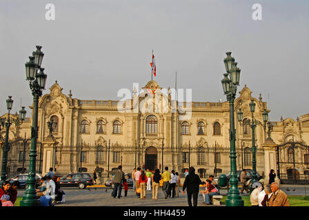 President Palace, plaza de armas, Lima, Peru Stock Photo