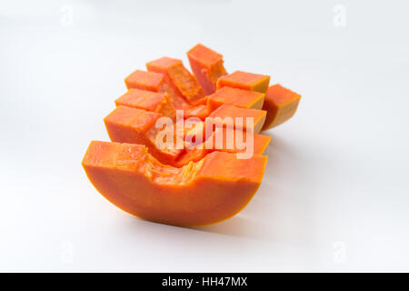 papaya isolated on a white background Stock Photo