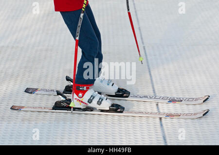 Italy, Lombardy, Ski School on a Dry Ski Slope Stock Photo