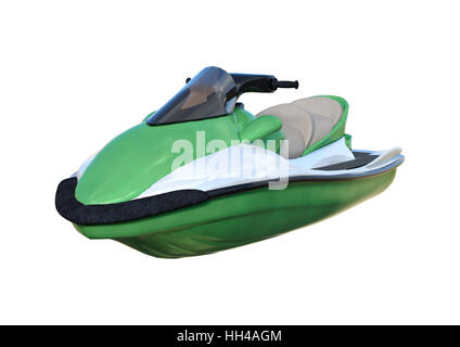 3D rendering of a jet-ski isolated on white background Stock Photo
