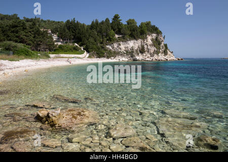 Kipos beach on east coast, Paxos, Ionian Islands, Greek Islands, Greece, Europe Stock Photo
