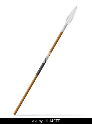 battle spear medieval stock vector illustration isolated on white ...