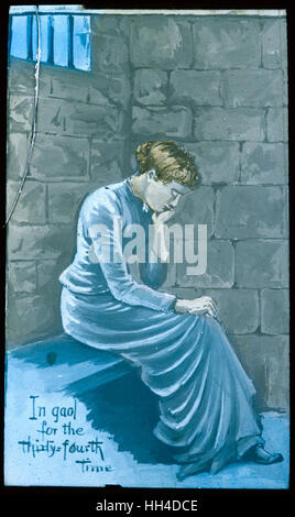 Suffragette in jail Stock Photo