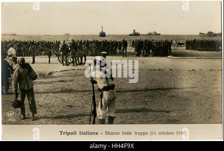 Italo-Turkish War - Landing Italian Troops Stock Photo