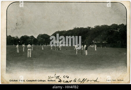 Cricket Field, Campbell College, Belfast, Northern Ireland Stock Photo