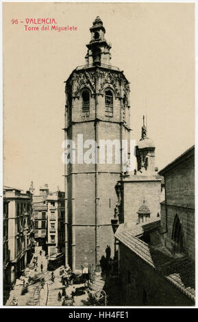 Valencia, Spain - Torre del Miguelete Stock Photo