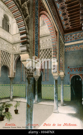 The Alcazar, Seville, Spain - Patio de las Munecas Stock Photo