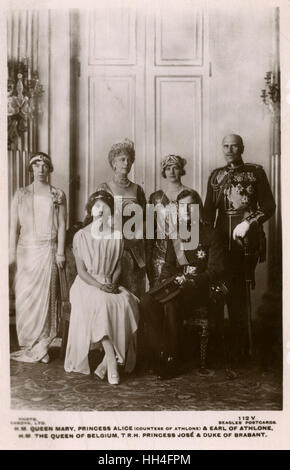 Queen Mary, Princess Alice & Earl of Athlone and others Stock Photo