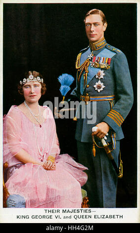 King George VI and Queen Elizabeth Stock Photo