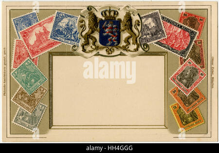 Stamp Card produced by Ottmar Zeihar - Germany Stock Photo