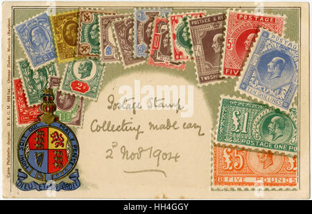 Stamp Card produced by Ottmar Zeihar - The United Kingdom Stock Photo