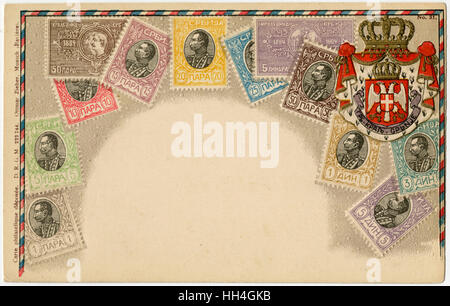 Stamp Card produced by Ottmar Zeihar - Serbia Stock Photo