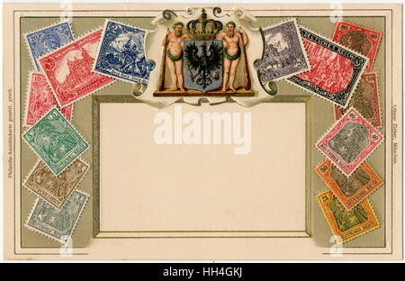 Stamp Card produced by Ottmar Zeihar - Germany Stock Photo