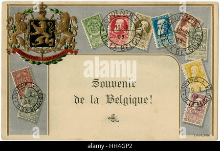 Stamp Card produced by Ottmar Zeihar - Belgium Stock Photo