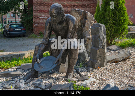 Gold Prospector statue near Gold Museum in Zlotoryja, Lower Silesia, Poland Stock Photo