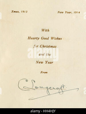 Royal Flying Corps - Christmas Greetings Card (inside) Stock Photo