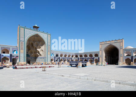 Beautiful courtyard of the Jameh mosque of Isfahan, Iran Stock Photo