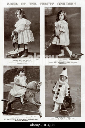 Edwardian children's competition 1909 Stock Photo