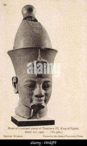 Head of a statue of Pharao Amenhotep III Stock Photo