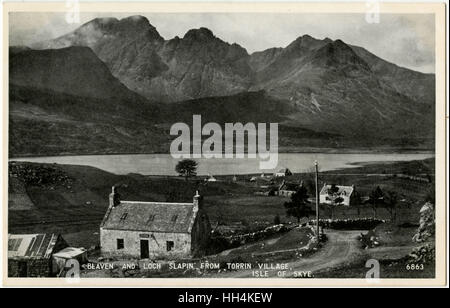 Isle of Skye, Scotland - Blaven and Loch Slapin from Torrin Stock Photo