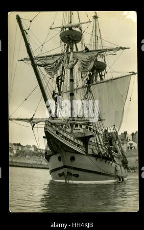 Mayflower II, replica of the original ship Stock Photo