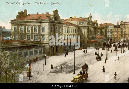 Central Railway Station, Vasagatan, Stockholm, Sweden Stock Photo